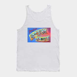 Greetings from Ocean Grove New Jersey - Vintage Large Letter Postcard Tank Top